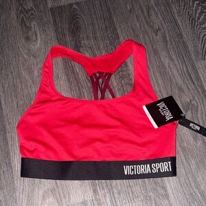 NWT Victoria's Secret Red and Black Sports Bra